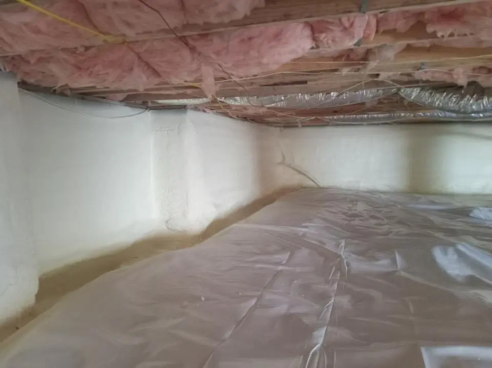 Crawl space encapsulation with closed-cell spray foam for Flat Roof Repair in Oak Hill