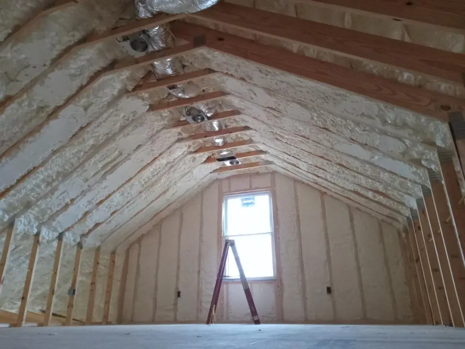 Spray foam roofing application for Crawl Space Insulation project in Oak Hill